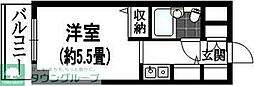 ジョイフル浦和仲町 3階1Kの間取り
