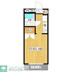 ソワレ東大宮2 1Kの間取図画像