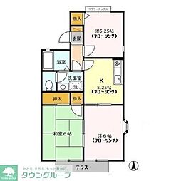セジュールブライト2 3Kの間取図画像