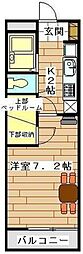 レオパレス西本郷 1Kの間取図画像