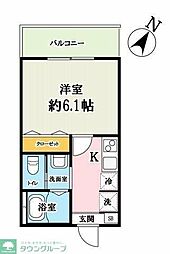 さいたま市桜区西堀8丁目アパート 1Kの間取図画像