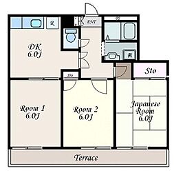 ウィステリア 3DKの間取図画像