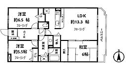ロイヤルヒルズ高砂 3LDKの間取図画像