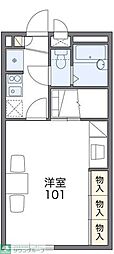 レオパレスヒロ 1Kの間取図画像