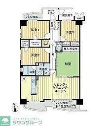 ベルシャトウ東浦和 4LDKの間取図画像