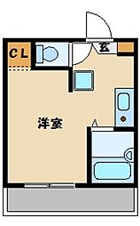 ヴィラージュ大宮 ワンルームの間取図画像
