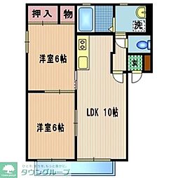 アークガーデンC 2LDKの間取図画像