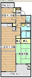 カピス大宮 2LDKの間取図画像