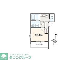 MELLAS西大宮III 1Kの間取図画像
