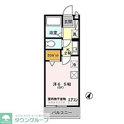 グリーンハイツ 1Kの間取図画像