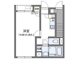 レオネクストラグレージュ4 1Kの間取図画像