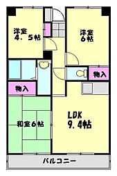 グランパレス堀口 3LDKの間取図画像