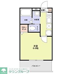 アファブル大宮 1Kの間取図画像