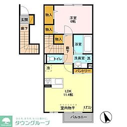 アイウインド 1LDKの間取図画像