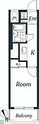 ベル島田 1Kの間取図画像