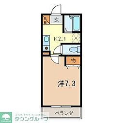 エスポア 1Kの間取図画像