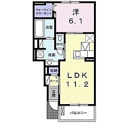 クリーンハイム 1LDKの間取図画像