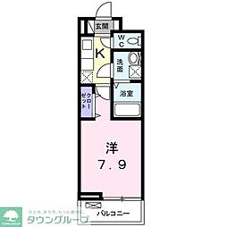メゾン・ド・ブルーノアール 1Kの間取図画像