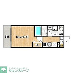ジーメゾン与野中央 1Kの間取図画像