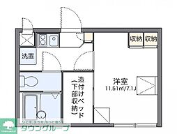 レオパレスグレイス 1Kの間取図画像