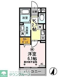 ピラタス16 1Kの間取図画像