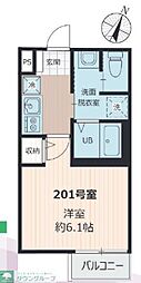 クリストール 1Kの間取図画像
