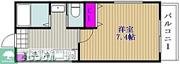 アパート 1Kの間取図画像