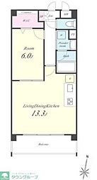 BELLFORT 1LDKの間取図画像