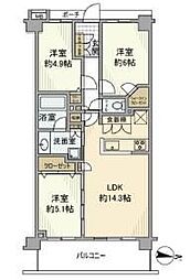 ルピアコート大宮フィオーレ 3LDKの間取図画像