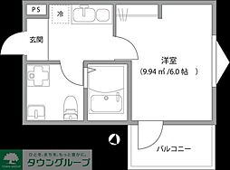 DELIGHTTOWN 1Kの間取図画像