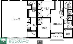 ドリームガレージ 2LDKの間取図画像