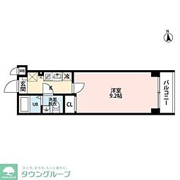 東大宮ガーデン 1Kの間取図画像