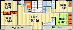 コリノ大宮公園 3SLDKの間取図画像