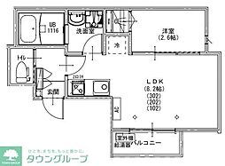 KEIAI RESIDENCE 北上尾V 1LDKの間取図画像