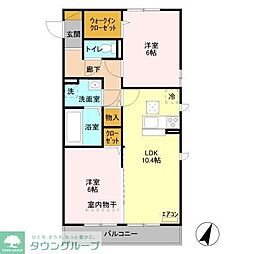 メゾンアルファ11 2LDKの間取図画像