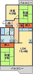 メルカード椿森 3LDKの間取図画像