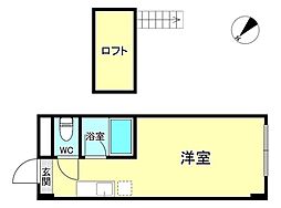 キャニオンクルーズ ワンルームの間取図画像