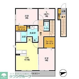 フェリーチェ 2SLDKの間取図画像