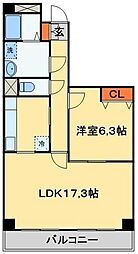 グランシャリオ 1LDKの間取図画像