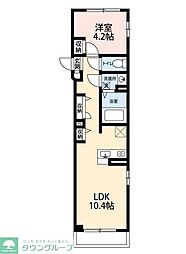 グラシア津田沼1 1LDKの間取図画像