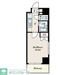 S-FORT船橋roots 1Kの間取図画像