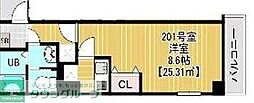 ベルオーブ大久保 1Kの間取図画像