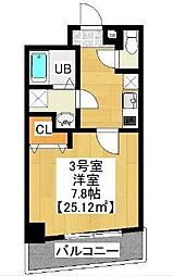 ウイングテラス大久保 1Kの間取図画像