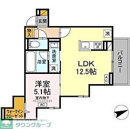 D-STELLA 1LDKの間取図画像