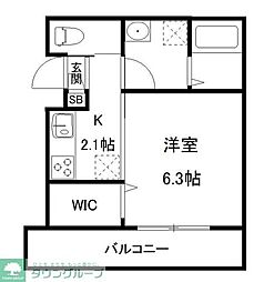 メゾン・リッツ 1Kの間取図画像