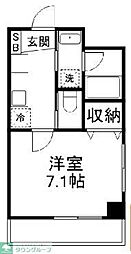 パラッツォビバーチェ 1Kの間取図画像