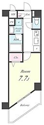 エフコスモ新検見川 1Kの間取図画像