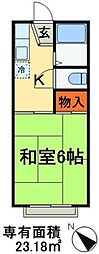 コーポユタカ 1Kの間取図画像