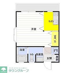 ルミエール 1Kの間取図画像