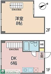 ジーアイハウス湊A 1DKの間取図画像